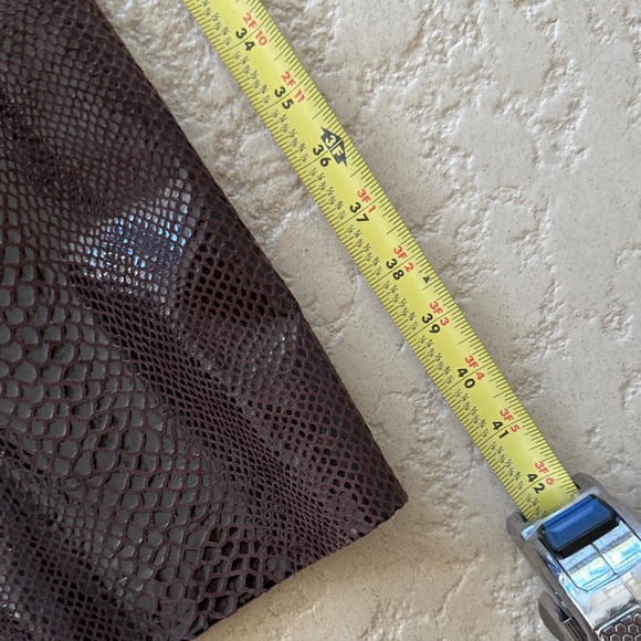 VTG Cache Shimmering Leather Dark Brown Straight Leg Pants - Picture 8 of 12